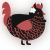 A sable and red chicken with a lace pattern