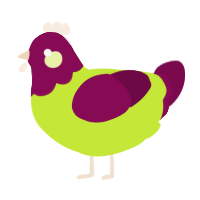 A lime and wine chicken with a head pattern