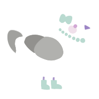 A white and ash chicken