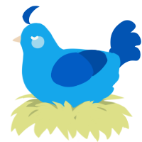 A sky and ultramarine chicken