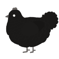 A sable chicken with a lace pattern