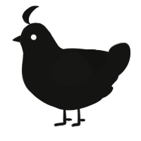 A black chicken with a neck-speckle pattern