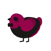 A sable and maroon chicken with a head pattern