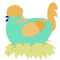 A mint and honey chicken with a neck-speckle pattern