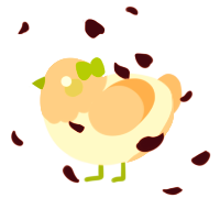 A cream and beige chicken with a head pattern