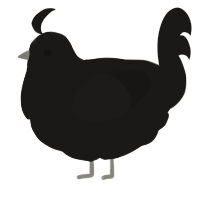A sable chicken