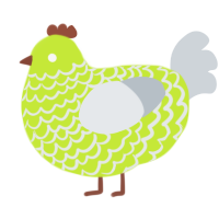 Key Lime Crumble, a lime and mist chicken with a lace pattern