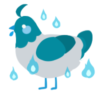 A mist and sea chicken with a head pattern