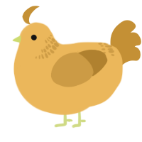 A honey and gold chicken with a neck-band pattern