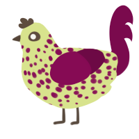 A lemon and wine chicken with a speckle pattern