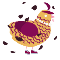 A honey and wine chicken with a lace pattern