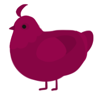 maroon, a maroon chicken with a head pattern