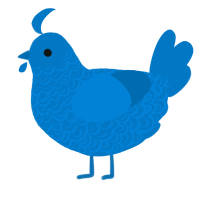 A sapphire chicken with a double-lace pattern
