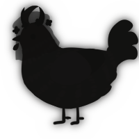 A sable chicken with a bar pattern