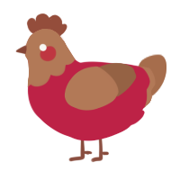 (unnamed), a crimson and brown chicken with a head pattern