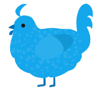 A sky chicken with a speckle pattern