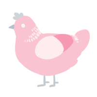 A rose chicken with a neck-band pattern