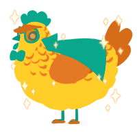A honey and brown chicken with a half-lace pattern