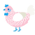 A rose and white chicken with a lace pattern