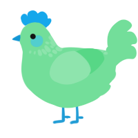 A spring chicken with a neck-speckle pattern