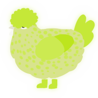 A lemon and lime chicken with a speckle pattern