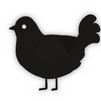 A sable chicken with a speckle pattern