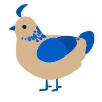 A beige and ultramarine chicken with a neck-speckle pattern