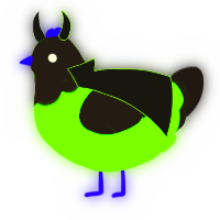 A grass and sable chicken with a head pattern