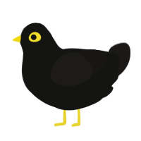 A black and sable chicken