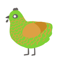 (unnamed), a grass and orange chicken with a lace pattern