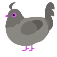 (unnamed), a ash and grey chicken with a head pattern