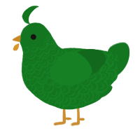 A leaf chicken with a double-lace pattern