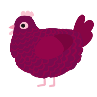 A wine and maroon chicken with a lace pattern