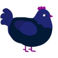 Sirius, a tumblr and navy chicken with a head pattern