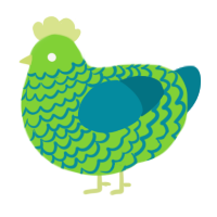 Plutonium, a grass and sea chicken with a lace pattern