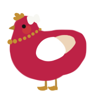 A crimson and cream chicken