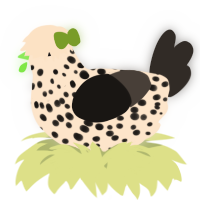 A tumblr and mist chicken with a speckle pattern