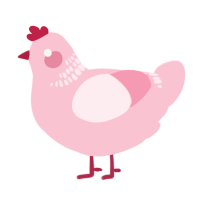 A rose chicken with a neck-band pattern