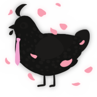 A black and sable chicken with a speckle pattern
