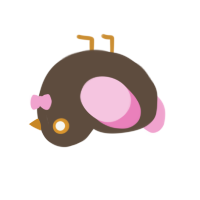 A bark and pink chicken