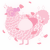 A rose chicken with a lace pattern
