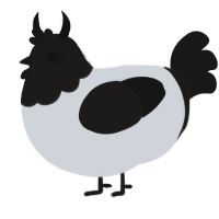 Mezzanine, a mist and sable chicken with a head pattern