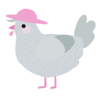 A mist and silver chicken with a lace pattern