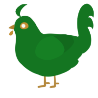 A leaf chicken