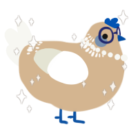 A beige and white chicken with a neck-band pattern