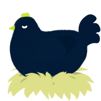 A tumblr chicken with a double-lace pattern
