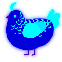 A navy and sea chicken with a half-lace pattern
