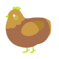 A brown and gold chicken with a head pattern