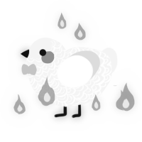 A white chicken with a double-lace pattern