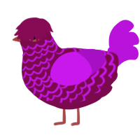 (unnamed), a wine and amethyst chicken with a lace pattern